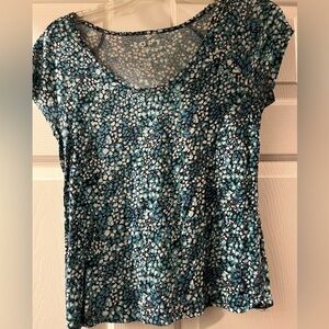 LOFT floral short sleeve shirt size S